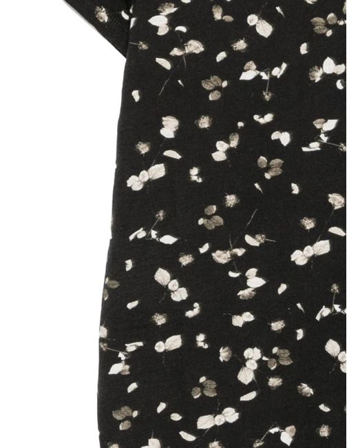 Rag & Bone Black All-Over Floral Print T-Shirt