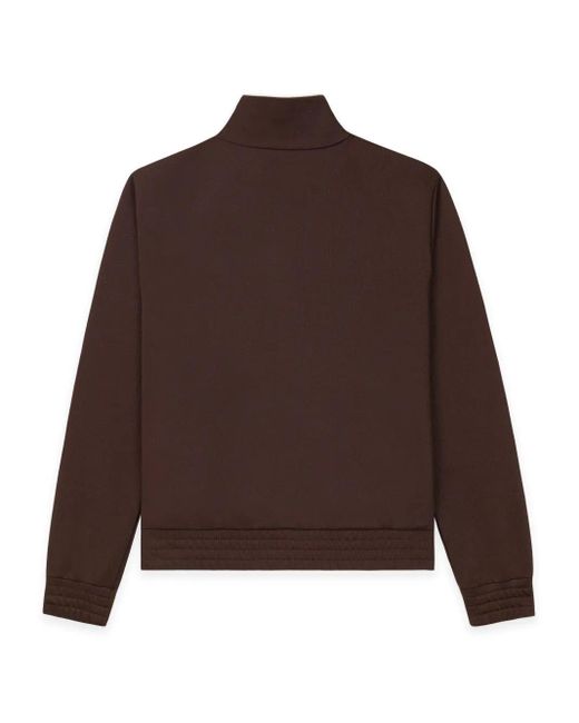 Sporty & Rich Brown Action Logo-Print Track Jacket
