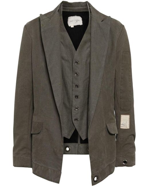 Greg Lauren Black Long-sleeved Cotton Jacket for men