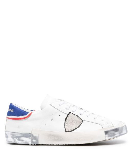 Philippe Model White Paris Logo-patch Sneakers for men