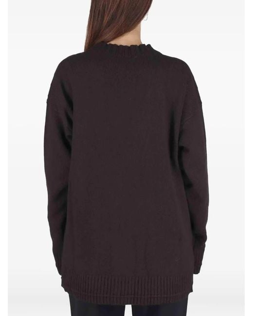 Maliparmi Black Button V-Neck Cardigan