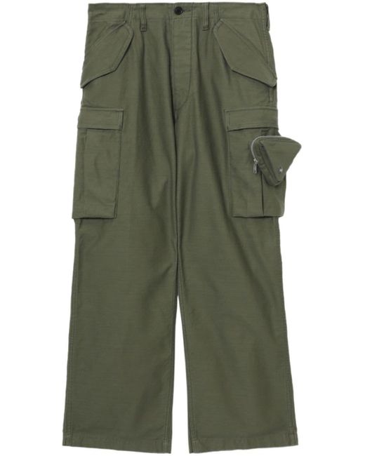 Toga Green Straight-leg Cargo Trousers for men