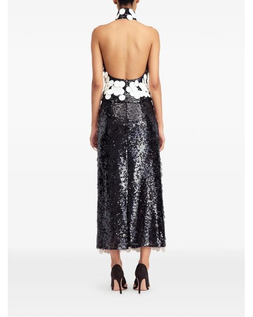16Arlington White Dia Sequin Midi Skirt