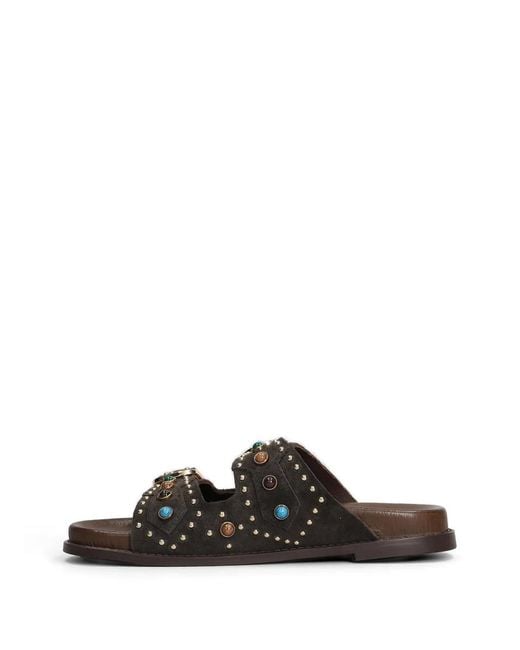 Bibi Lou Black Liner Stud-Embellished Sandals