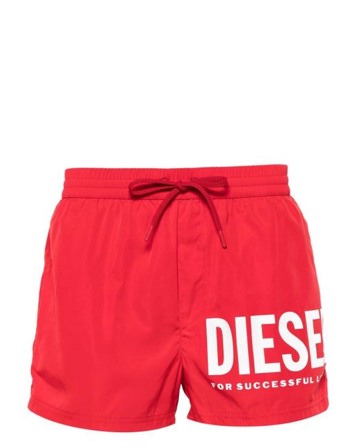DIESEL Red Bmbx-mario Swim Shorts for men