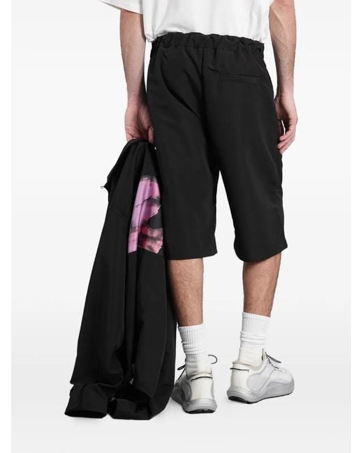 Peacemaker Oamc Black Belted Zip-Pocket Shorts for men
