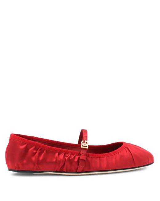 Bailarinas con ribete Dolce & Gabbana de color Red