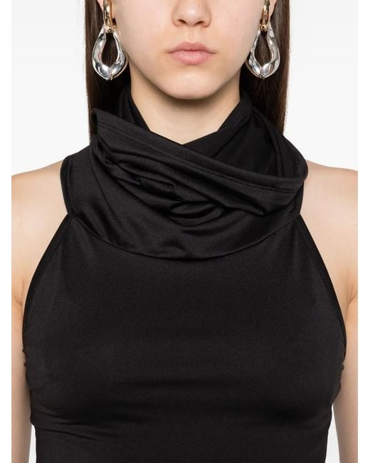 Victoria Beckham Black Hooded Tank Top