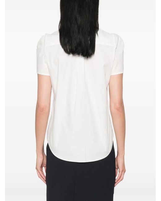 ShuShu/Tong White Logo-Embroidered Short-Sleeve Shirt