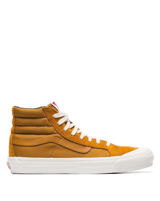 Vans Mustard Yellow Og Style 138 Hi-top Suede Sneakers for men