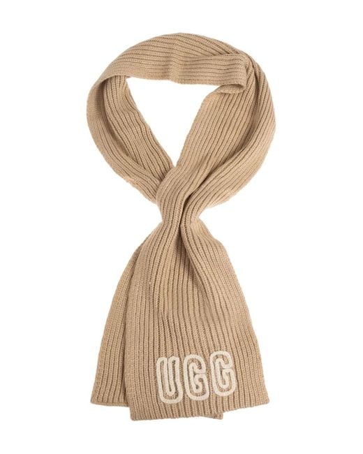 Ugg Natural Scarf With Logo