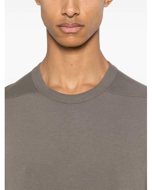 Rick Owens Gray Level Cotton Longsleeved T-shirt for men