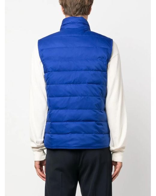 Kiton Blue Button-Up Padded Gilet for men
