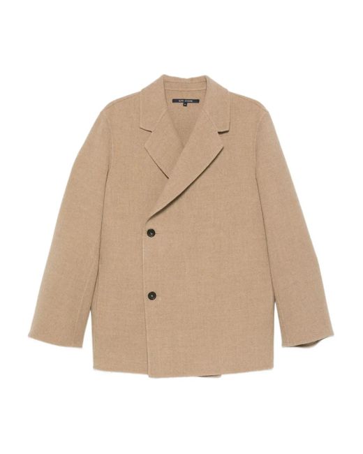 Sofie D'Hoore Natural Correggio Double-Breasted Wool Coat
