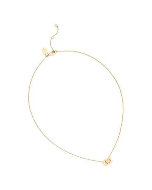COACH White Pendant Necklace
