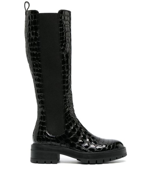 Crosby 50mm knee-high Chelsea boots Aquazzura de color Black
