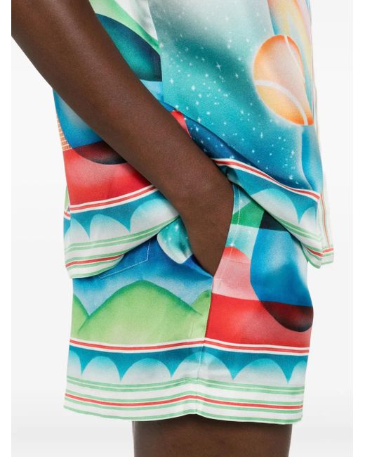 Casablanca Galaxy Court シルクショートパンツ Blue