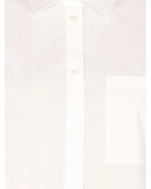 Camisa Con Bolsillo De Parche MSGM de color White