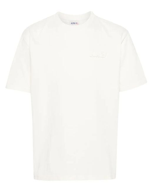 Autry White Logo T-Shirt Cream for men