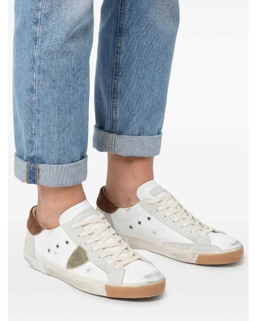 Philippe Model White Suede Trainers for men