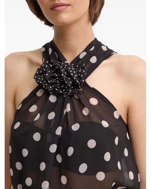 Top con motivo de lunares Sandro Ferrone de color Black