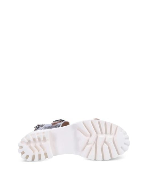Ron White White Ellarose Buckle-Strap Sandals