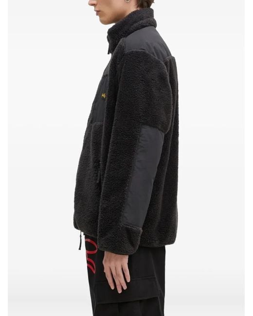 Stan Ray Black Fleece-Panel Long-Sleeve Jacket for men