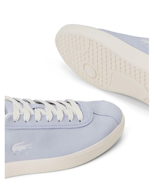 Lacoste White Baseshot Suede Sneakers for men