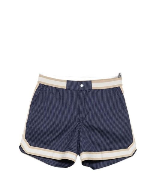 CHE Blue Baller Pinstriped Swim Shorts for men