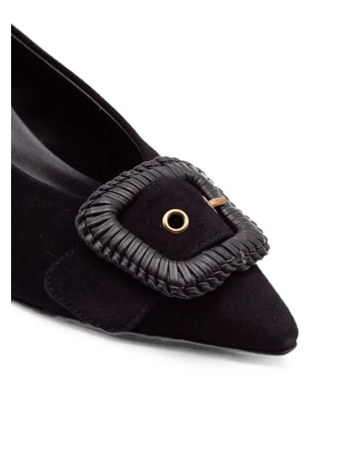 Roberto Festa Black Mirella Braided-Detail Pointed-Toe Pumps