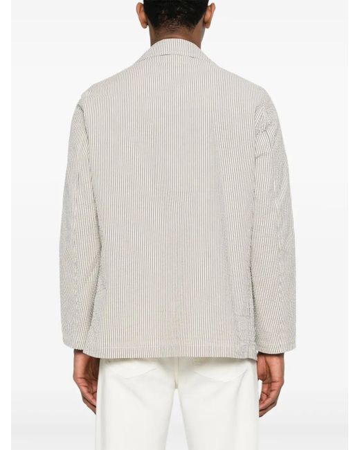 Universal Works White Striped Blazer for men