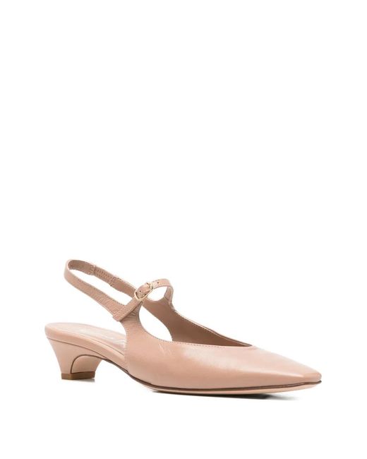 LORENA PAGGI Pink Slingback Leather Pumps