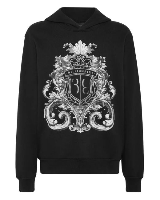 Billionaire Hoodie Mit Logo-Print in Black für Herren