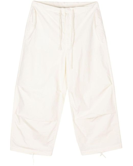 Autry White Taffeta Parachute Trousers