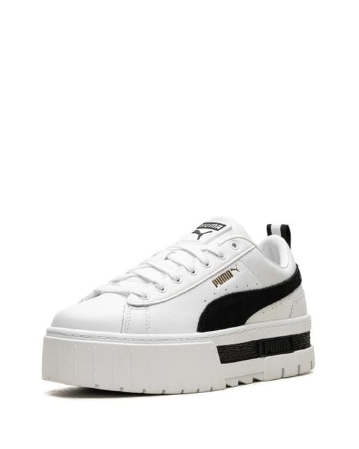 PUMA White Mayze Sneakers
