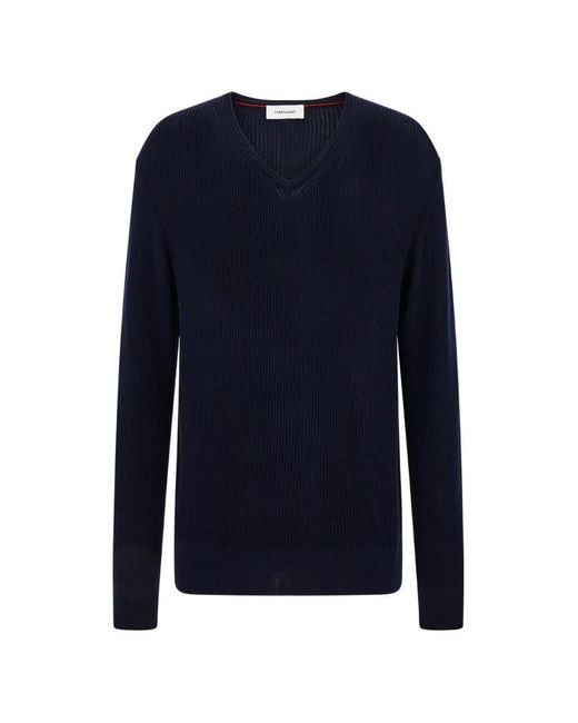 Pull À Col V Ferragamo pour homme en coloris Blue