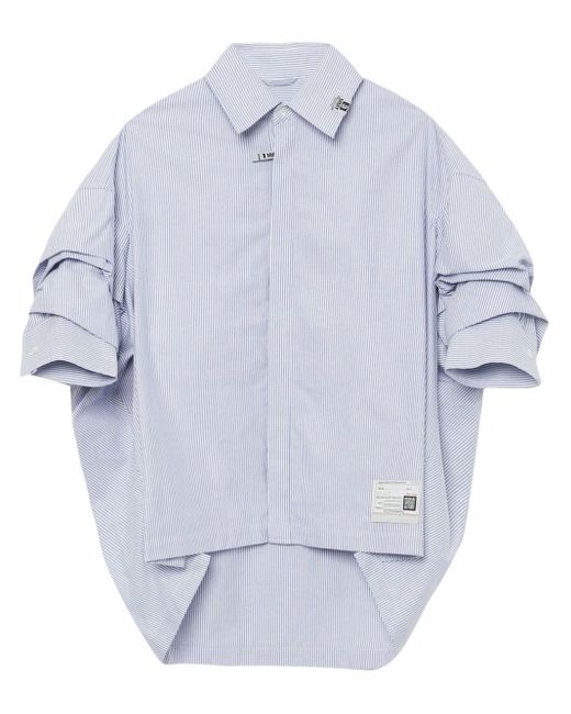 Maison Mihara Yasuhiro Blue Striped Cotton Shirt