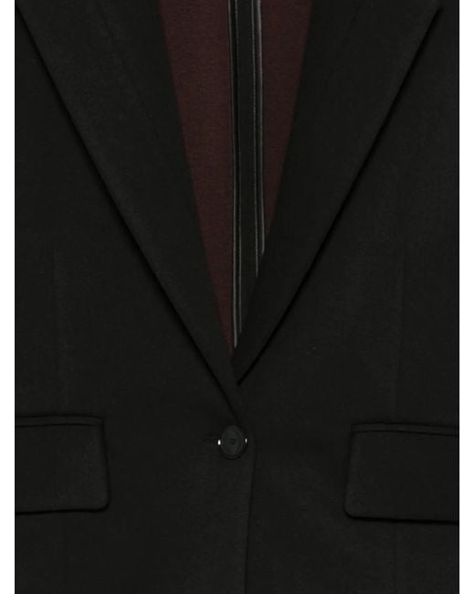 ..,merci Black Single-Button Blazer