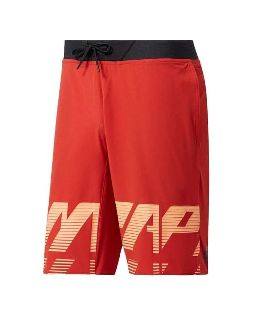 Reebok Red Graphic-Print Short for men