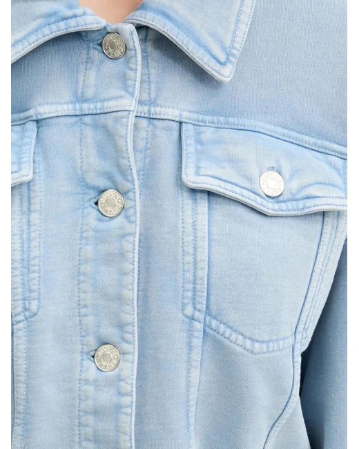 Moschino Blue Button-Fastening Cropped Denim Jacket