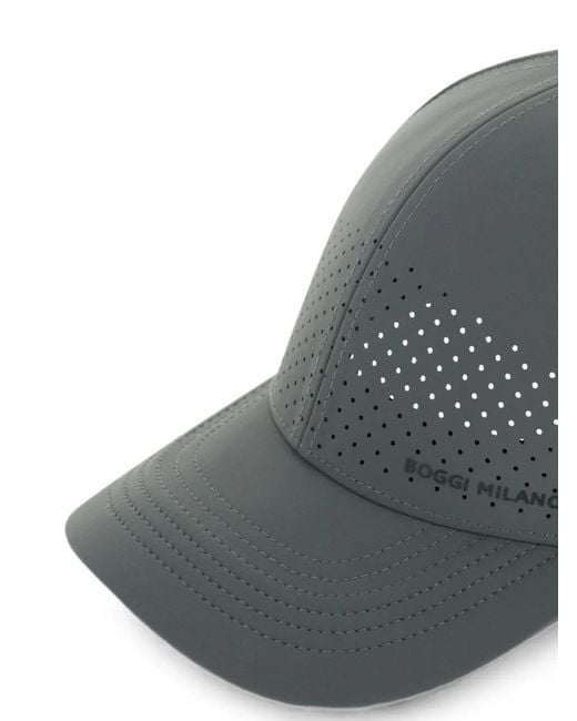 Boggi Gray Peaked Cap for men