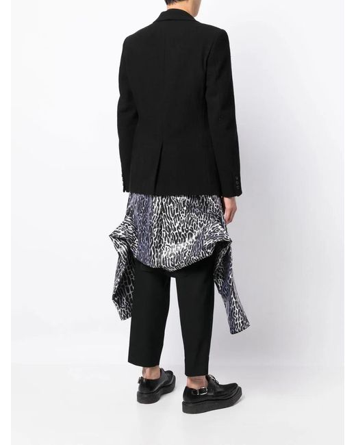 Comme des Garçons Black Asymmetric-Hem Wool Blazer for men