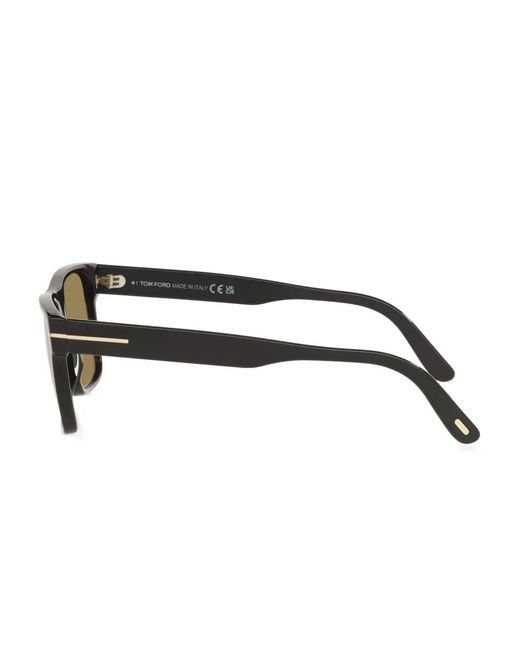 Tom Ford Natural Calder Metal-Detail Square-Frame Sunglasses for men