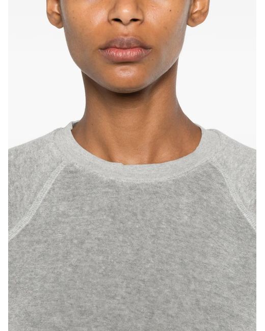 Suzie Kondi Gray Raglan-Sleeve Sweatshirt