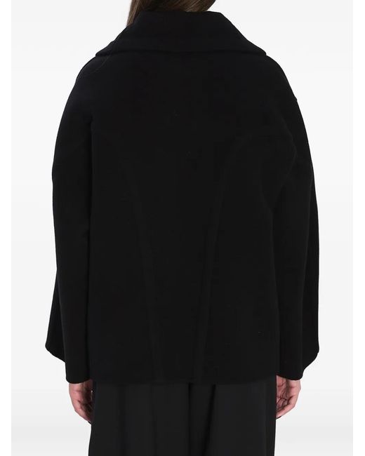 The Row Black Double-breasted Coat