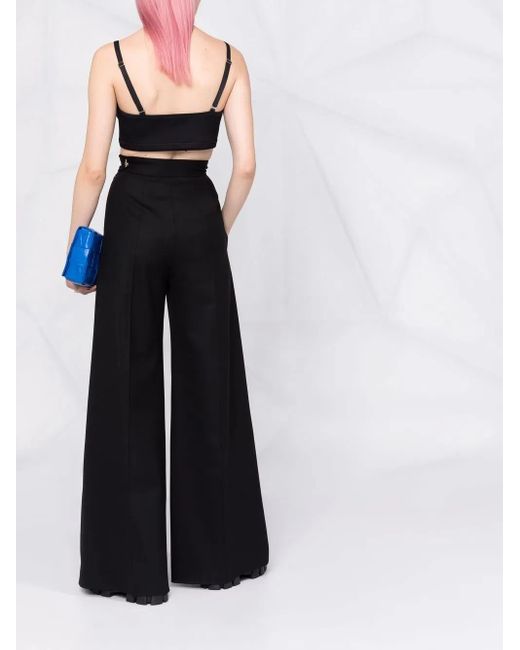 Top corto con cremallera Alexander McQueen de color Black