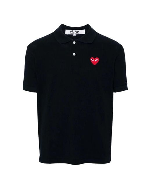 Comme des Garçons Black Heart-Patch Polo Shirt