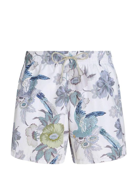 Etro Badeshorts mit Blumen-Print in Blue für Herren