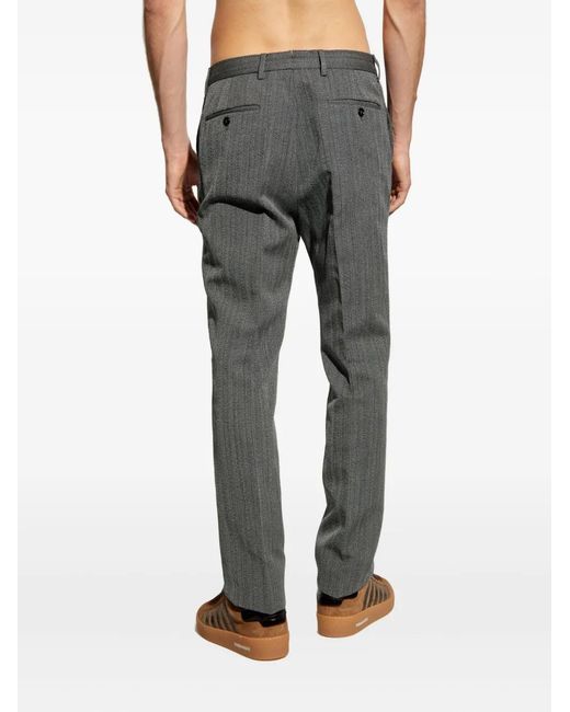 Tod's Gray Pinstripe Trousers for men