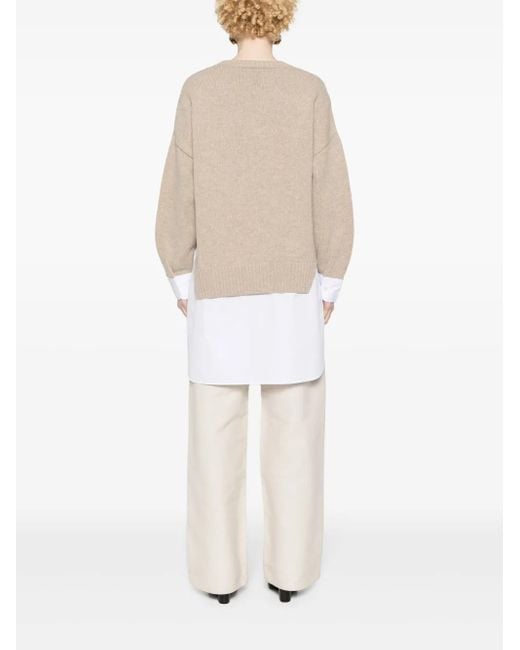 Stella McCartney Natural Wool And Cotton Layered Sweater